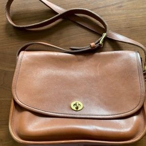Vintage Brown Coach City Crossbody Bag